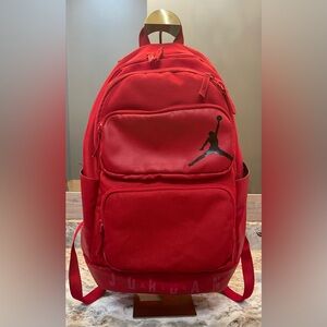 Jordan Red Backpack with Black Jumpman Logo